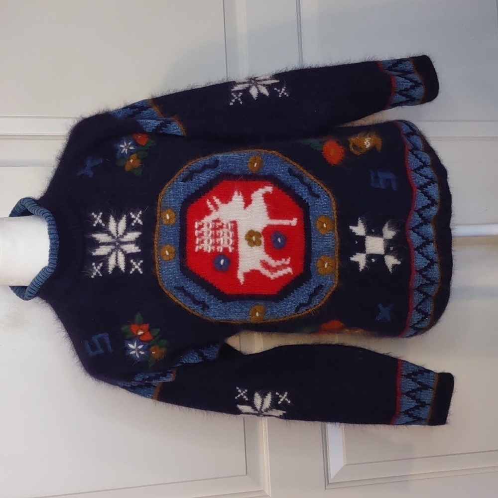 Rafaella Angora Nordic Sweater Vintage Size Small